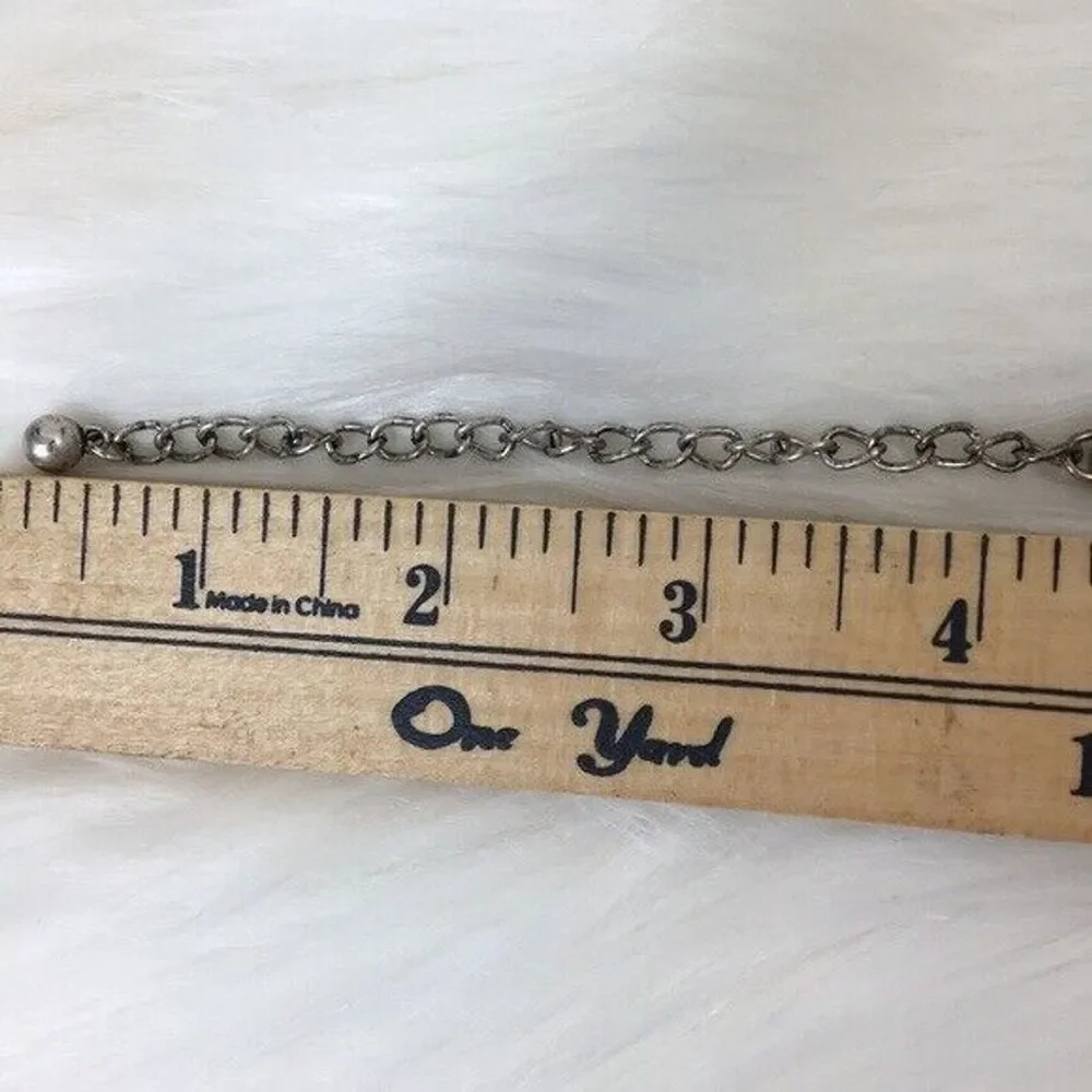 Chicos Necklace Funky Geometric Mixed Metal Hammered Articulated Statement Artsy